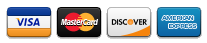 Visa, MasterCard, Discover, and American Express credit cards